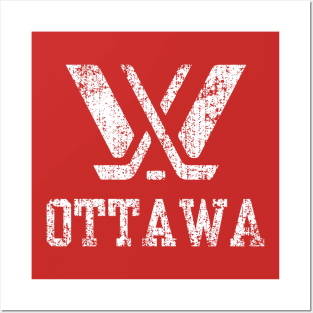 Distressed Ottawa PWHL Posters and Art